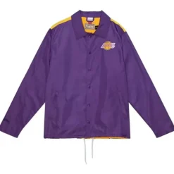 Mitchell & Ness Jackets & Outerwear-Big Face Coaches Jacket 5.0 Los Angeles Lakers