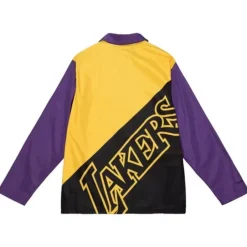 Mitchell & Ness Jackets & Outerwear-Big Face Coaches Jacket 5.0 Los Angeles Lakers