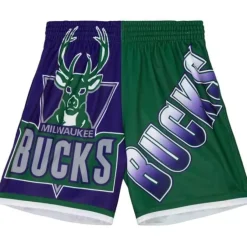 Mitchell & Ness Shorts-Big Face Fashion Shorts 5.0 Milwaukee Bucks