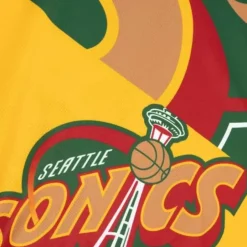 Mitchell & Ness T-Shirts & Tops-Big Face Fashion Tank 5.0 Seattle Supersonics