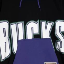 Mitchell & Ness Hoodies & Sweatshirts-Big Face Hoodie 5.0 Milwaukee Bucks