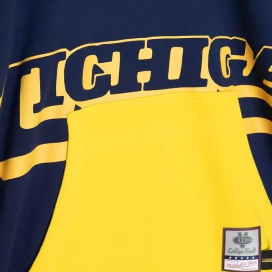 Mitchell & Ness Hoodies & Sweatshirts-Big Face Hoodie 5.0 University Of Michigan