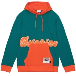 Mitchell & Ness Hoodies & Sweatshirts-Big Face Hoody 5.0 Miami Dolphins