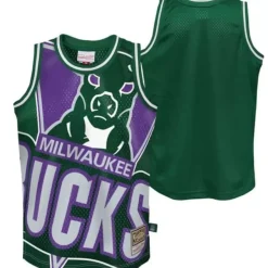 Mitchell & Ness Big Kids-Big Face Jersey Milwaukee Bucks