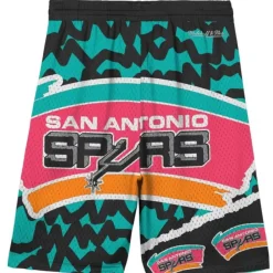 Mitchell & Ness Big Kids-Big Face Jumbotron Mesh Shorts San Antonio Spurs