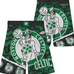 Mitchell & Ness Big Kids-Big Face Jumbotron Mesh Shorts Boston Celtics