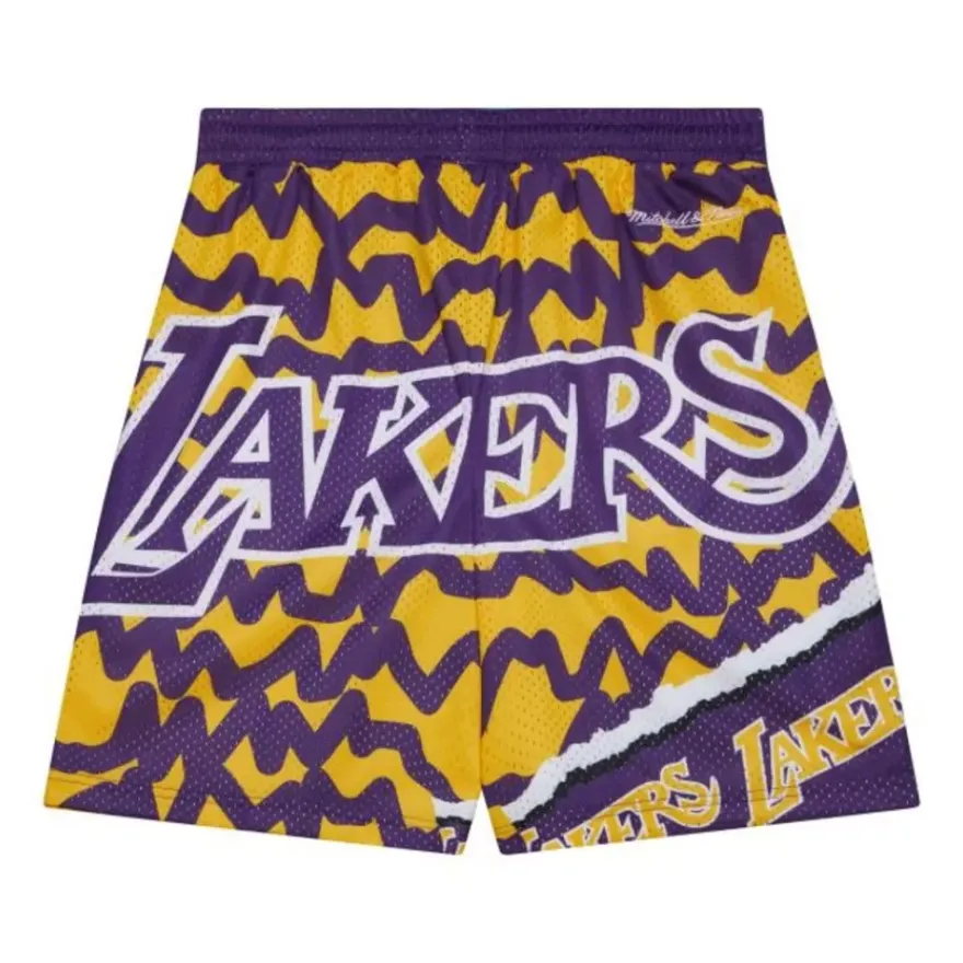 Mitchell & Ness Big Kids-Big Face Jumbotron Mesh Shorts Los Angeles Lakers