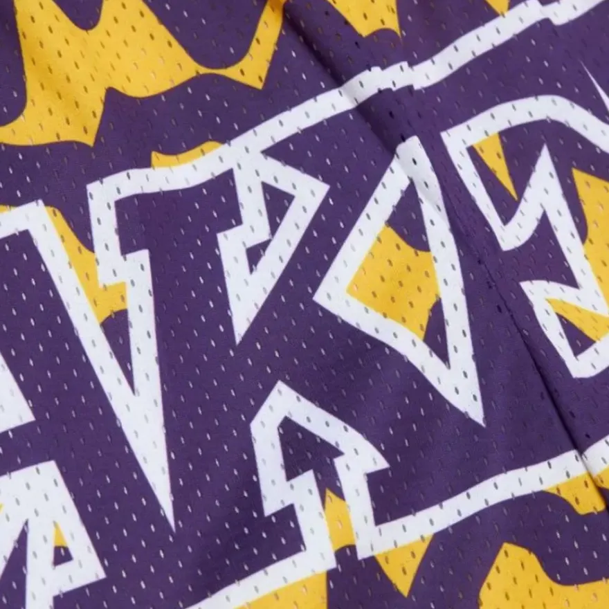 Mitchell & Ness Big Kids-Big Face Jumbotron Mesh Shorts Los Angeles Lakers