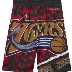 Mitchell & Ness Big Kids-Big Face Jumbotron Mesh Shorts Philadelphia 76Ers