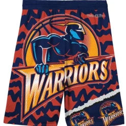 Mitchell & Ness Big Kids-Big Face Jumbotron Mesh Shorts Golden State Warriors
