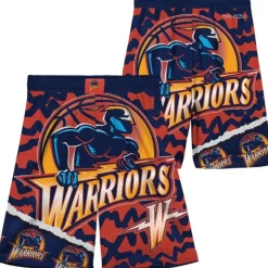 Mitchell & Ness Big Kids-Big Face Jumbotron Mesh Shorts Golden State Warriors