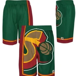 Mitchell & Ness Shorts-Big Face Shorts Seattle Supersonics