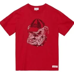 Mitchell & Ness T-Shirts & Tops-Big Logo 2 Tee University Of Georgia