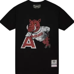 Mitchell & Ness T-Shirts & Tops-Big Logo Tee University Of Arkansas