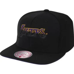 Mitchell & Ness Snapback-Black Dip Down Snapback Hwc Los Angeles Lakers