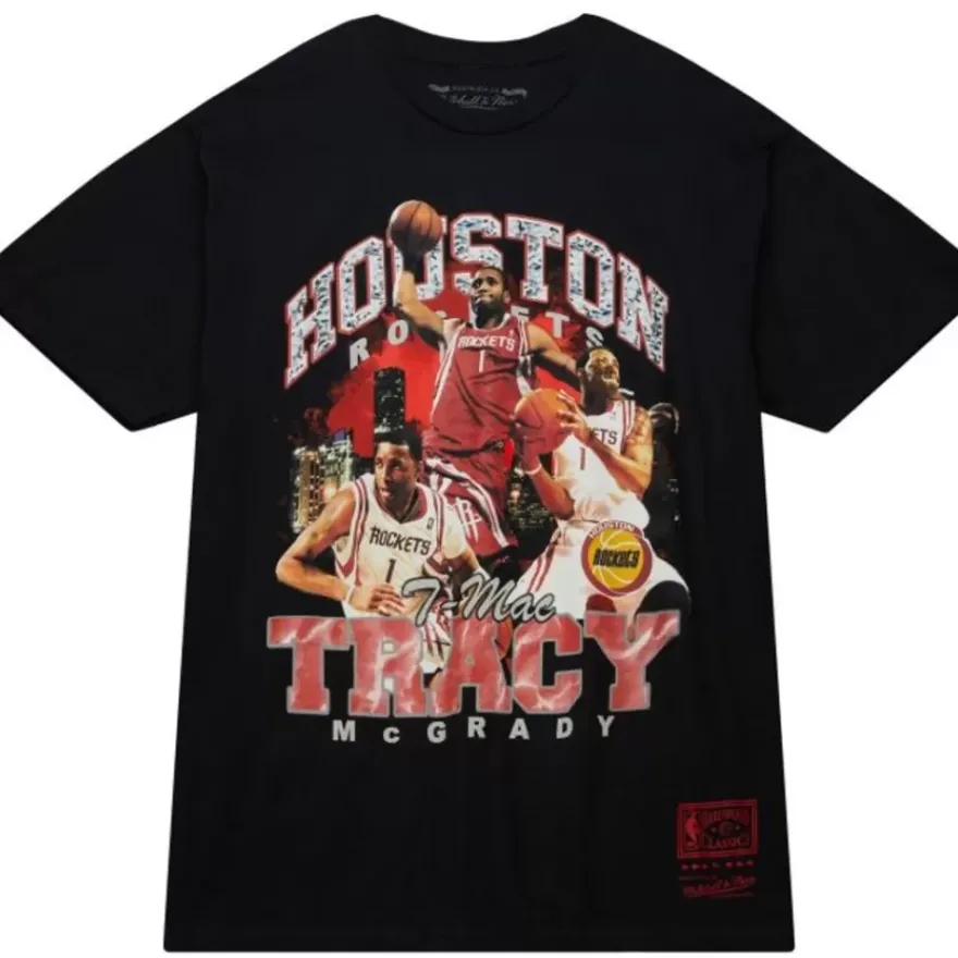 Mitchell & Ness T-Shirts & Tops-Bling Ss Tee Hwc Houston Rockets Tracy Mcgrady