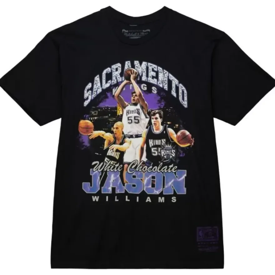 Mitchell & Ness T-Shirts & Tops-Bling Ss Tee Hwc Sacramento Kings Jason Williams