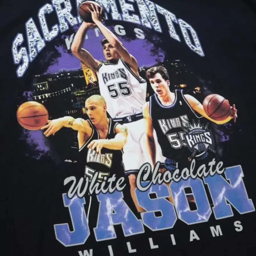 Mitchell & Ness T-Shirts & Tops-Bling Ss Tee Hwc Sacramento Kings Jason Williams