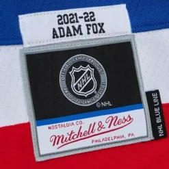 Mitchell & Ness Nhl Blue Line-Blue Line Adam Fox New York Rangers 2021 Jersey