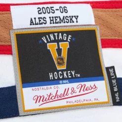 Mitchell & Ness Nhl Blue Line-Blue Line Ales Hemsky Edmonton Oilers White 2005 Jersey