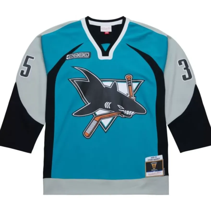 Mitchell & Ness Nhl Blue Line-Blue Line Evgeni Nabokov San Jose Sharks Dark 1999 Jersey