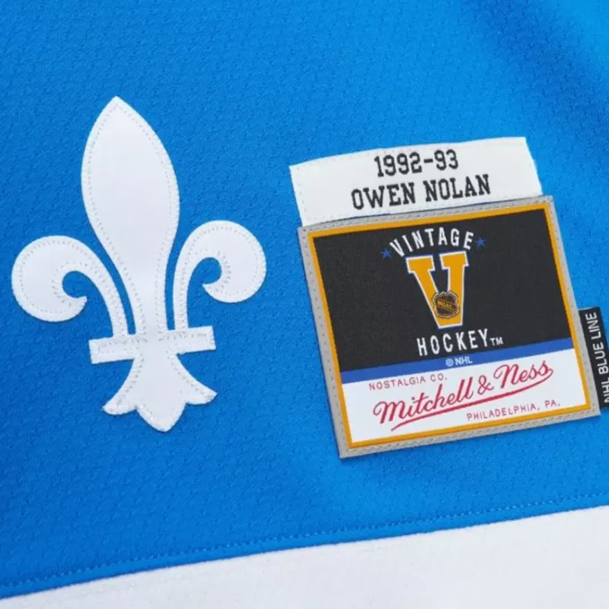 Mitchell & Ness Nhl Blue Line-Blue Line Owen Nolan Quebec Nordiques Dark 1992 Jersey