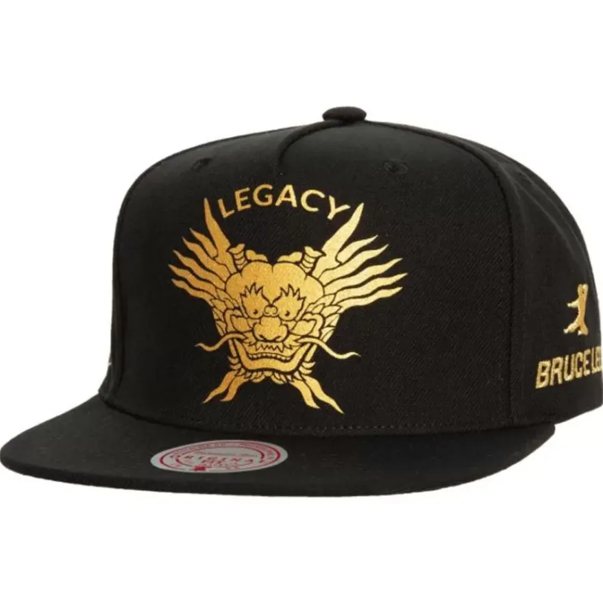 Mitchell & Ness Snapback-Branded Bruce Lee Dragon'S Head Snapback