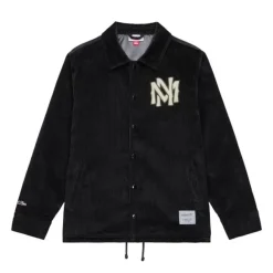 Mitchell & Ness Jackets & Outerwear-Branded M&N Interlock Corduroy Coaches Jacket