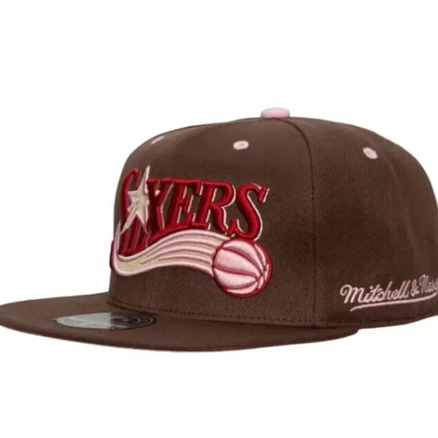 Mitchell & Ness Fitted-Brown Sugar Bacon Fitted Hat Hwc Philadelphia 76Ers