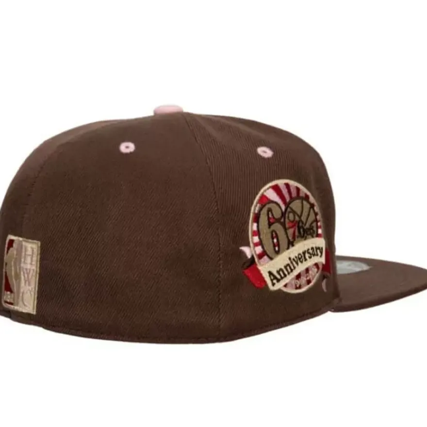 Mitchell & Ness Fitted-Brown Sugar Bacon Fitted Hat Hwc Philadelphia 76Ers