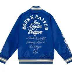 Mitchell & Ness Jackets & Outerwear-Bxr Pueblo Satin Jacket Los Angeles Dodgers