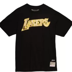Mitchell & Ness T-Shirts & Tops-Camo Reflective Ss Tee Los Angeles Lakers