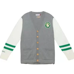 Mitchell & Ness Hoodies & Sweatshirts-Cardigan Sweater Boston Celtics