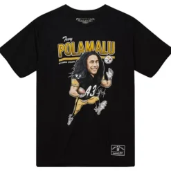 Mitchell & Ness T-Shirts & Tops-Caricatures Tee Pittsburgh Steelers Troy Polamalu