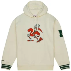 Mitchell & Ness Hoodies & Sweatshirts-Chainstitch Heavyweight Hoodie Retro University Of Miami