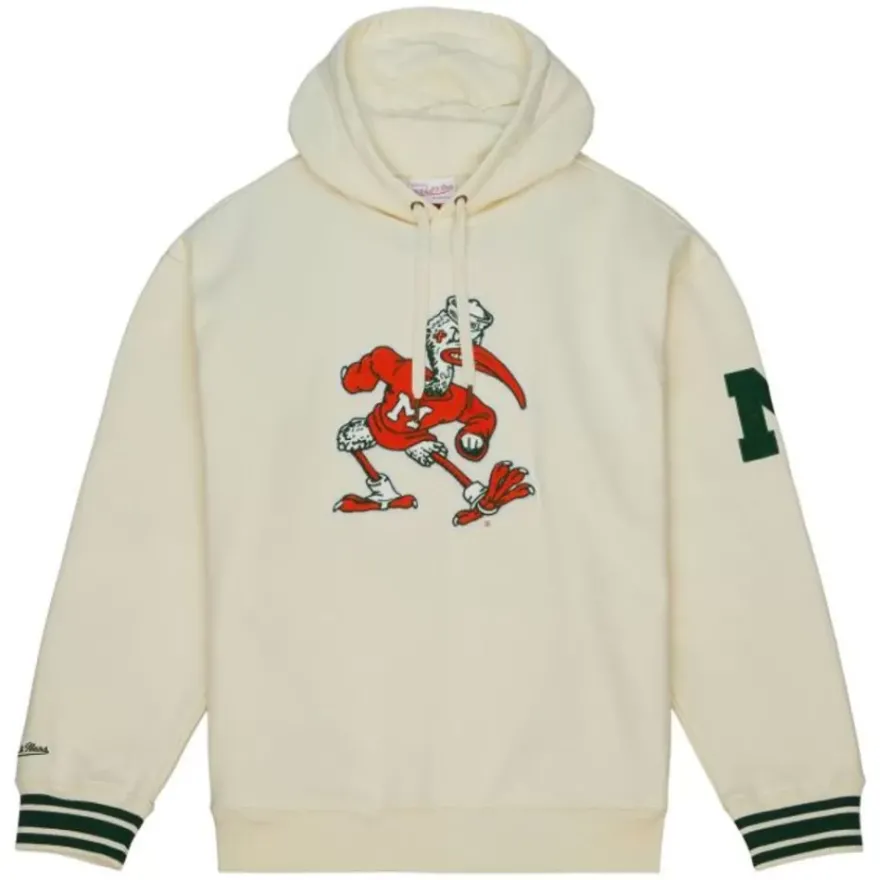 Mitchell & Ness Hoodies & Sweatshirts-Chainstitch Heavyweight Hoodie Retro University Of Miami