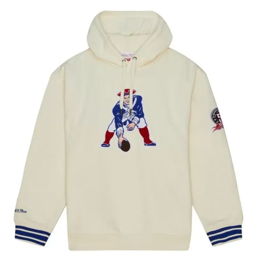 Mitchell & Ness Hoodies & Sweatshirts-Chainstitch Heavyweight Hoodie Retro New England Patriots