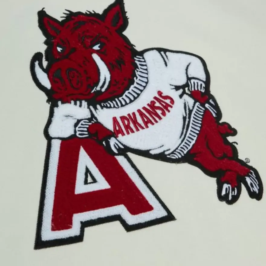 Mitchell & Ness Hoodies & Sweatshirts-Chainstitch Heavyweight Hoodie Retro University Of Arkansas