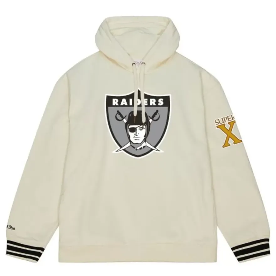 Mitchell & Ness Hoodies & Sweatshirts-Chainstitch Heavyweight Hoodie Retro Oakland Raiders