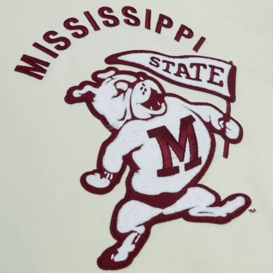 Mitchell & Ness Hoodies & Sweatshirts-Chainstitch Heavyweight Hoodie Retro Mississippi State University