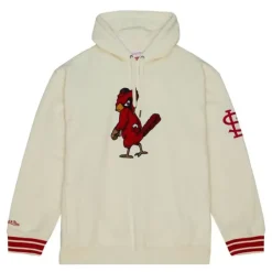 Mitchell & Ness Hoodies & Sweatshirts-Chainstitch Heavyweight Hoodie Retro St. Louis Cardinals