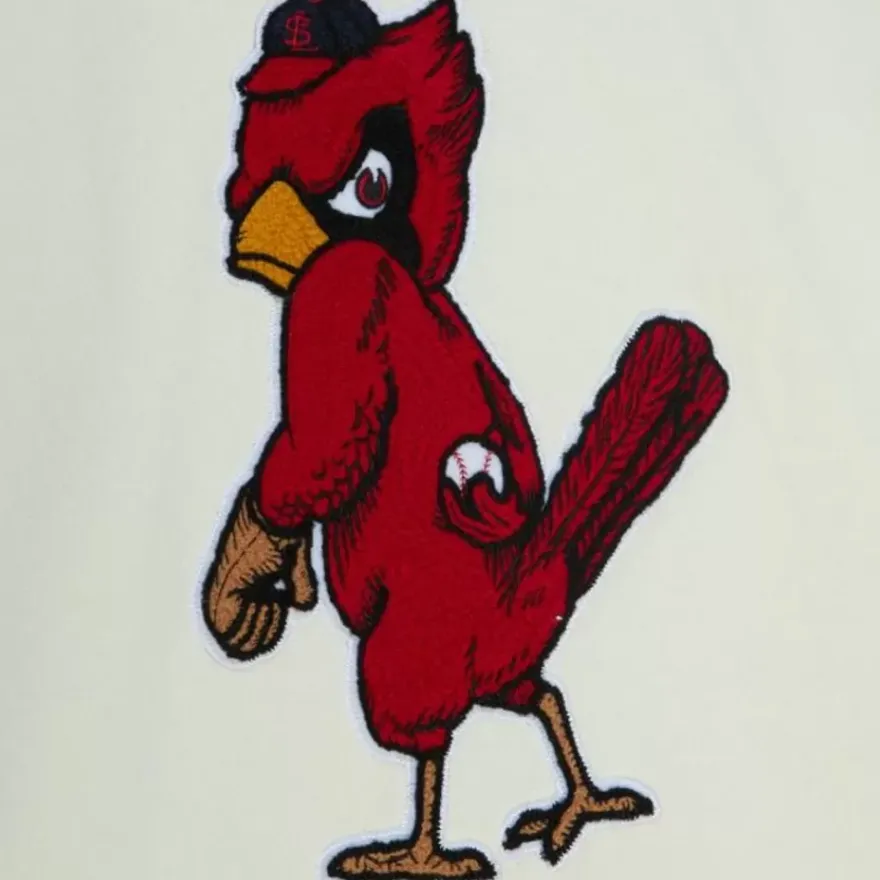 Mitchell & Ness Hoodies & Sweatshirts-Chainstitch Heavyweight Hoodie Retro St. Louis Cardinals