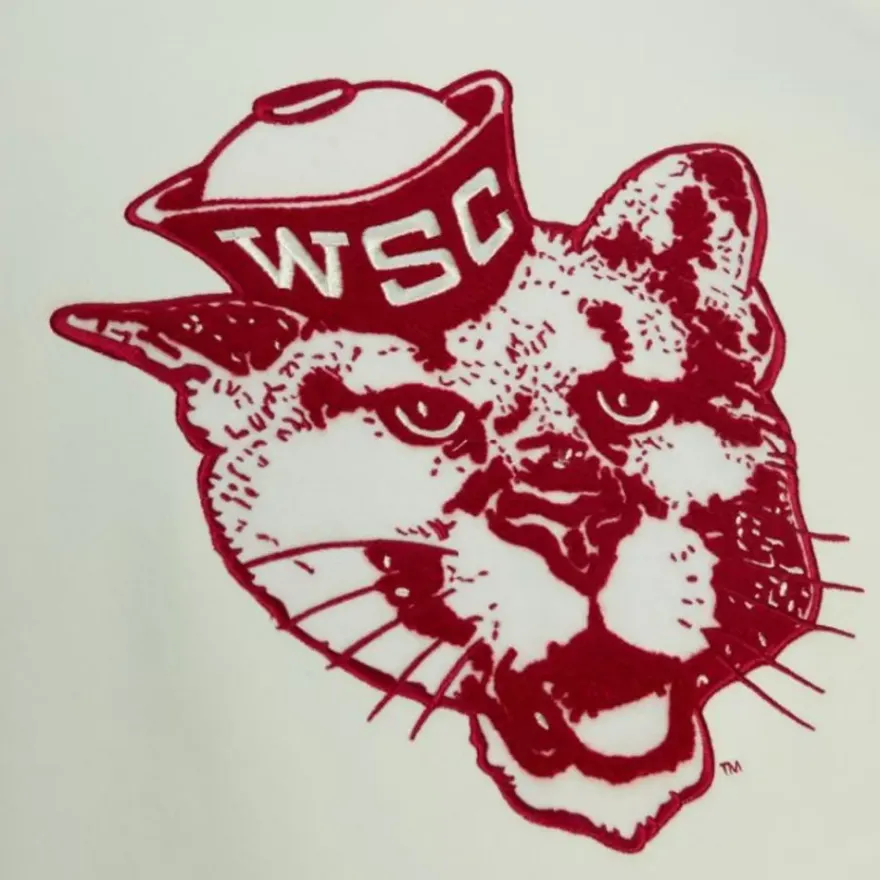 Mitchell & Ness Hoodies & Sweatshirts-Chainstitch Heavyweight Hoodie Retro Washington State University