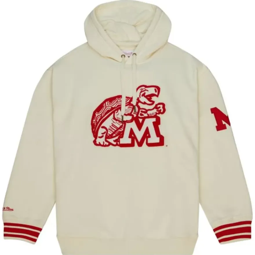 Mitchell & Ness Hoodies & Sweatshirts-Chainstitch Heavyweight Hoodie Retro University Of Maryland