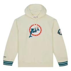 Mitchell & Ness Hoodies & Sweatshirts-Chainstitch Heavyweight Hoodie Retro Miami Dolphins