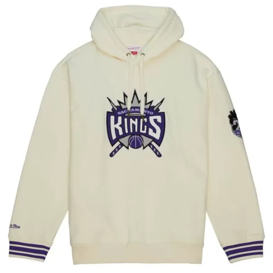 Mitchell & Ness Hoodies & Sweatshirts-Chainstitch Heavyweight Hoodie Retro Sacramento Kings