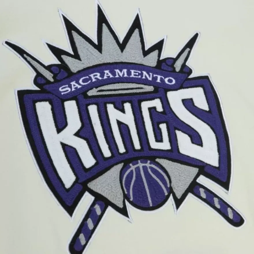 Mitchell & Ness Hoodies & Sweatshirts-Chainstitch Heavyweight Hoodie Retro Sacramento Kings
