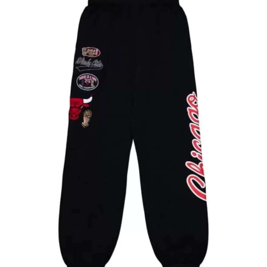 Mitchell & Ness Pants-Champ City Fleece Jogger Chicago Bulls