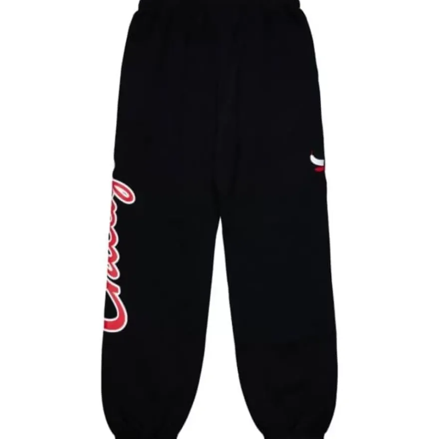 Mitchell & Ness Pants-Champ City Fleece Jogger Chicago Bulls
