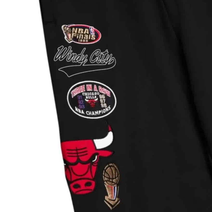 Mitchell & Ness Pants-Champ City Fleece Jogger Chicago Bulls